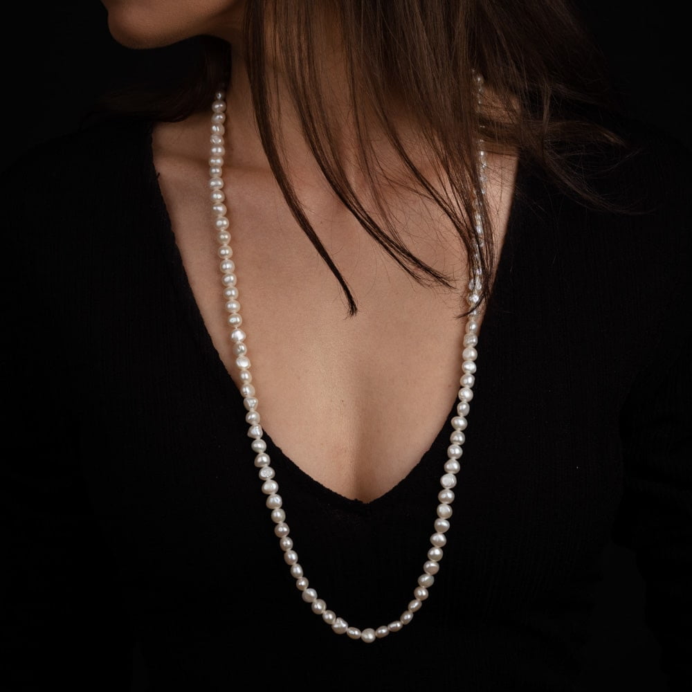 Colier lung din perle 6-8mm confident - imagine 5