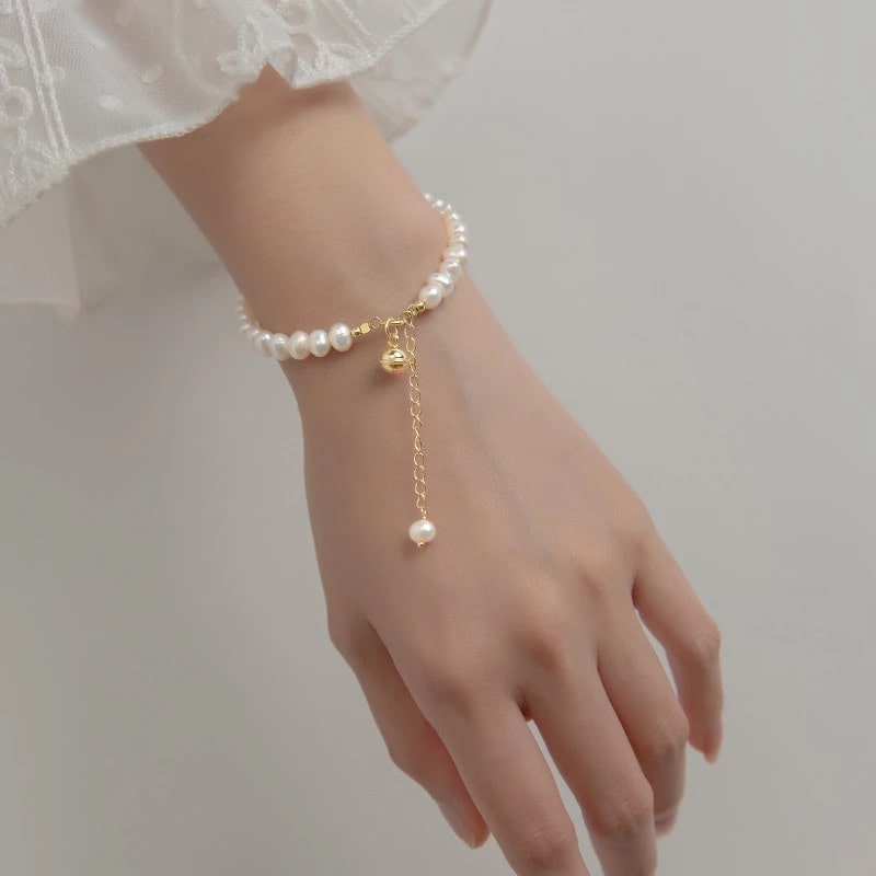 Brățară argint perle baroque love - imagine 3