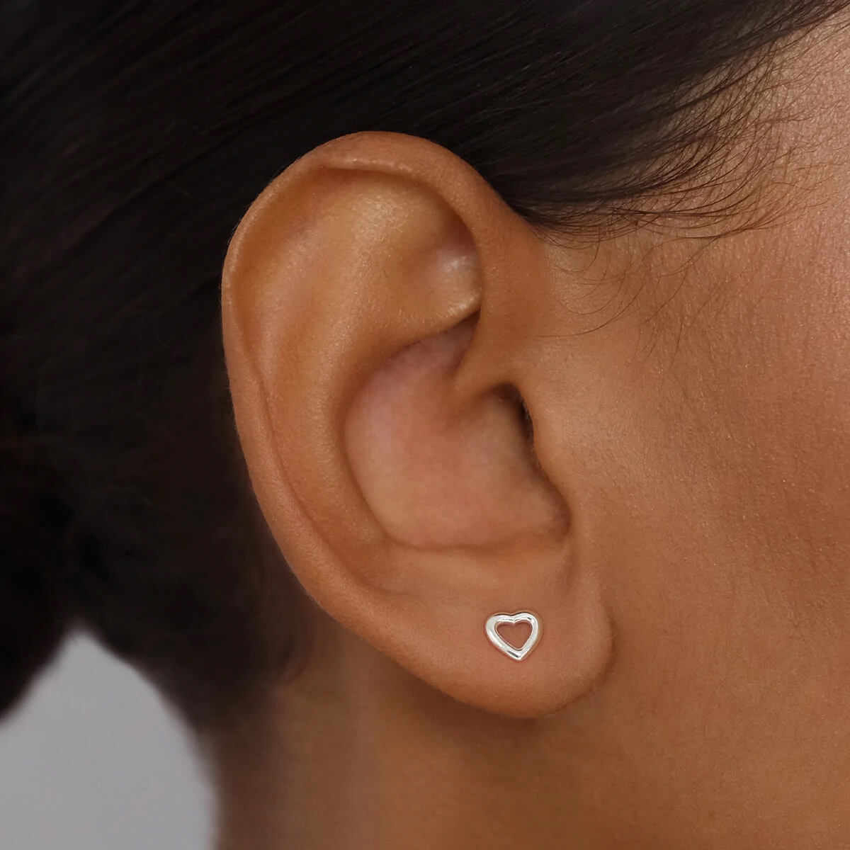Cercei din argint shape of a heart silver - imagine 3