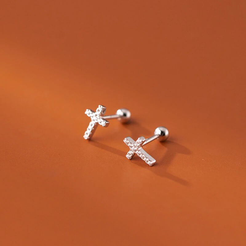 Cercei din argint cross silver
