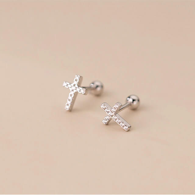 Cercei din argint cross silver - imagine 2