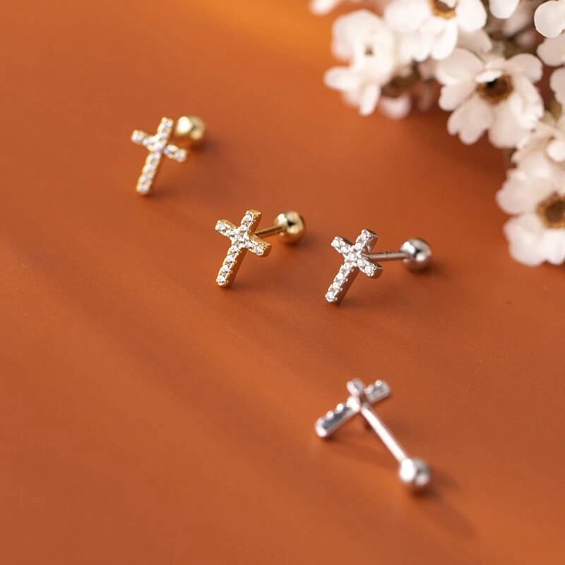 Cercei din argint cross silver - imagine 3