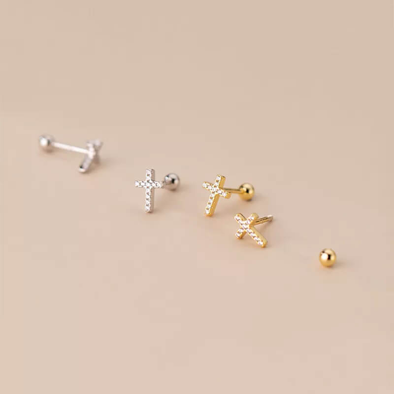 Cercei din argint cross silver - imagine 4