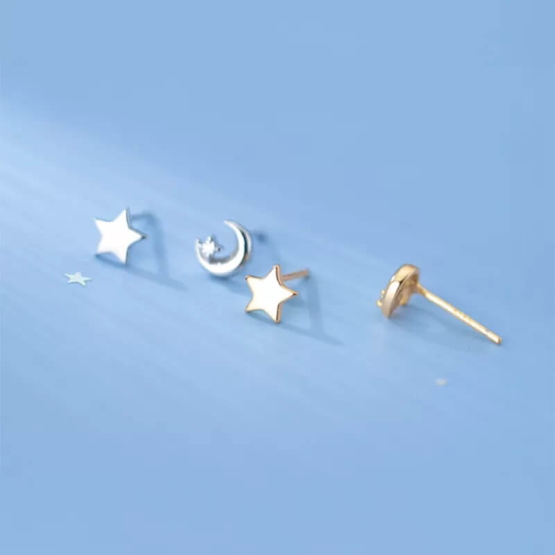 Cercei din argint little star silver - imagine 3