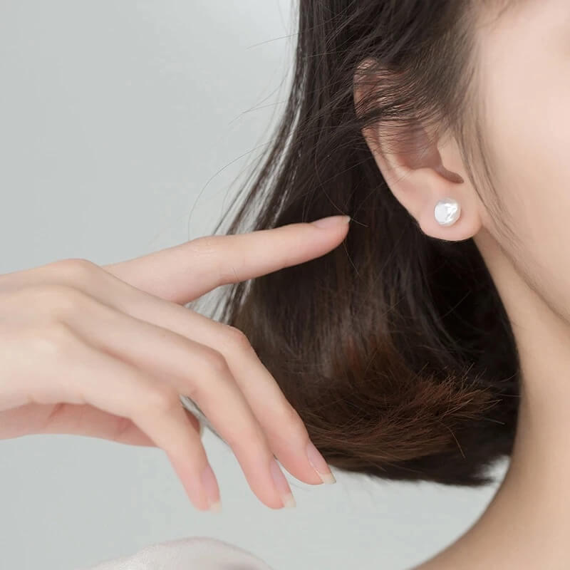Cercei din argint baroque pearl - imagine 3