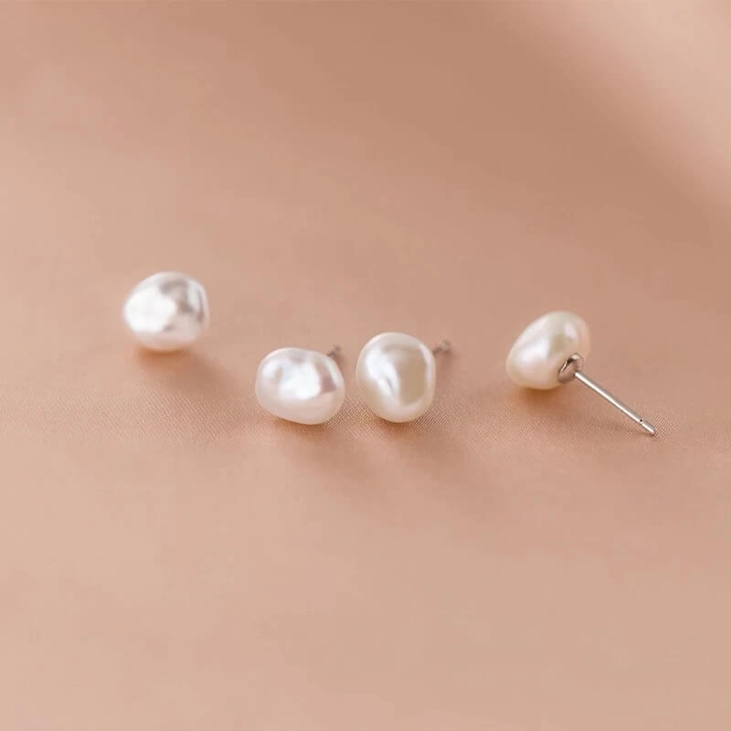 Cercei din argint baroque pearl