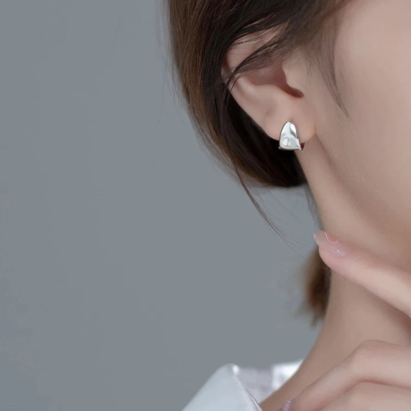 CERCEI DIN ARGINT GLOSSY DROP SILVER - imagine 3