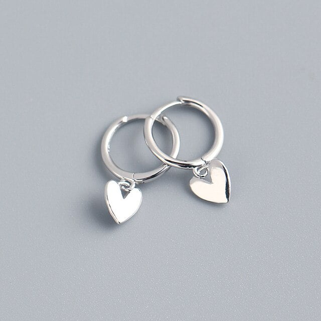 CERCEI DIN ARGINT LOVE SILVER cu fundal gri