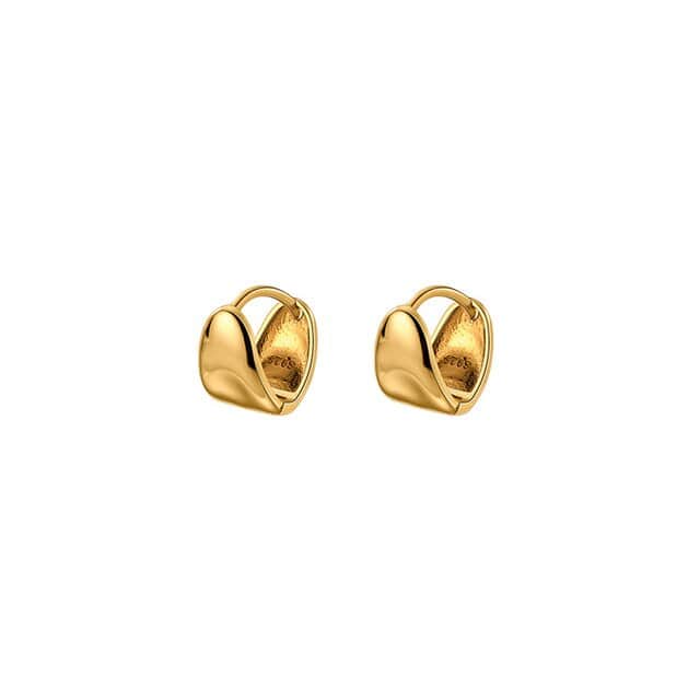 CERCEI DIN ARGINT GLOSSY DROP GOLD