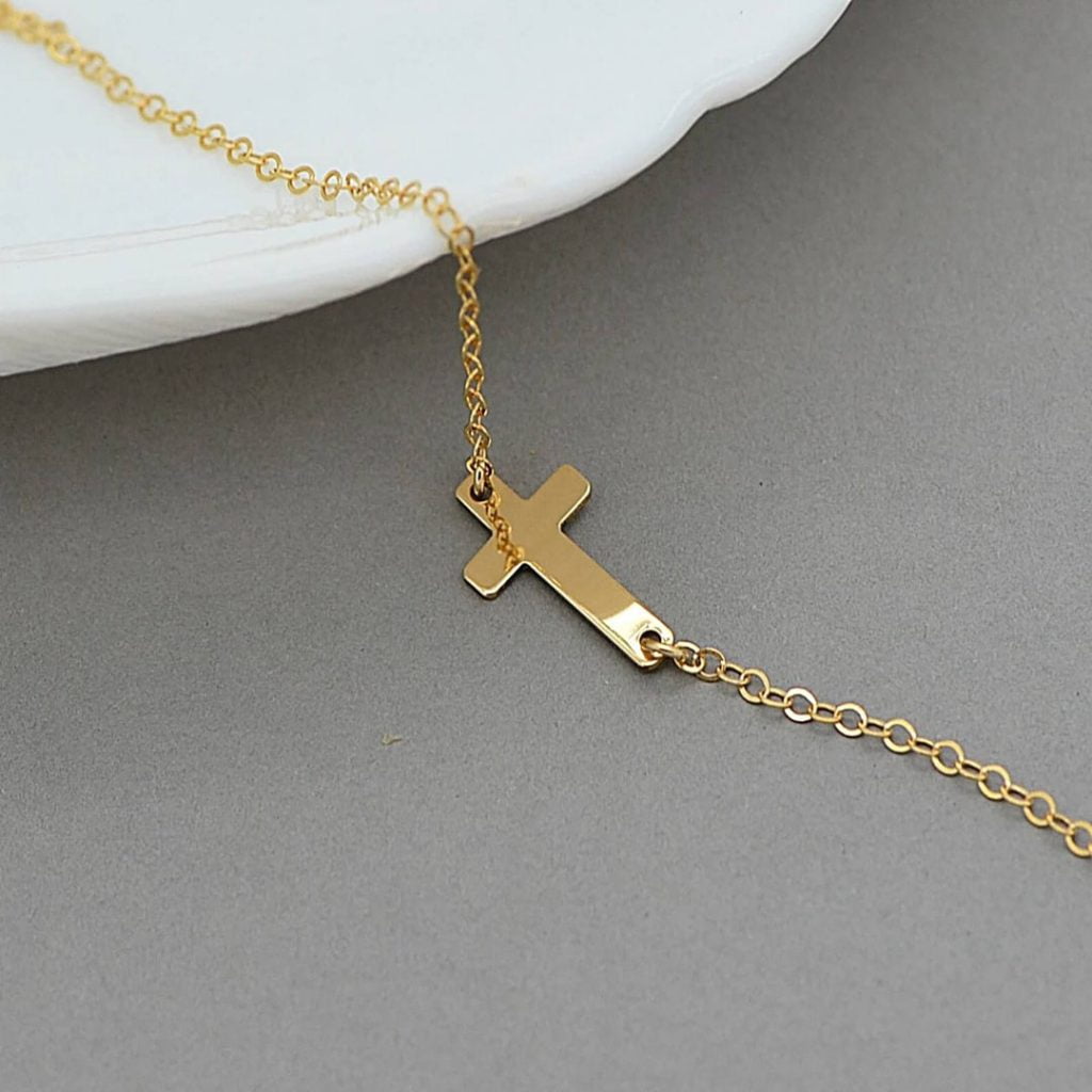 Colier din argint cross gold