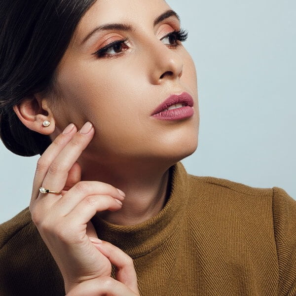 CERCEI PEARL PLACATI CU AUR DE 18K - imagine 2