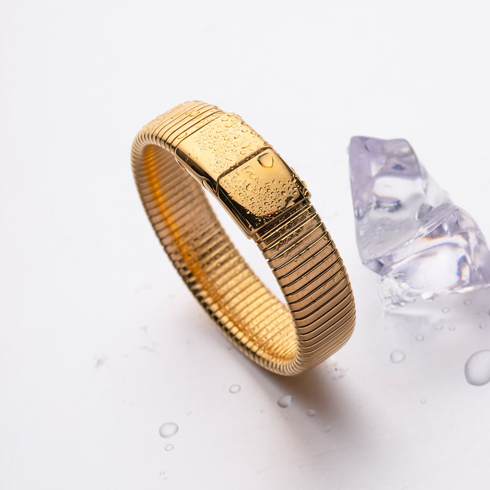 BRATARA PLACATA CU AUR 18K JUST COOL GOLD - imagine 4