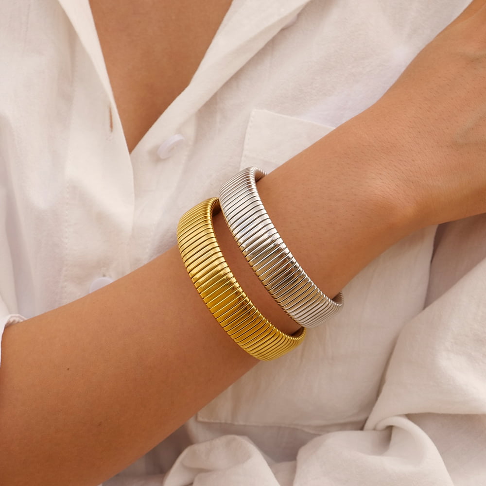 BRATARA PLACATA CU AUR 18K JUST COOL GOLD - imagine 7