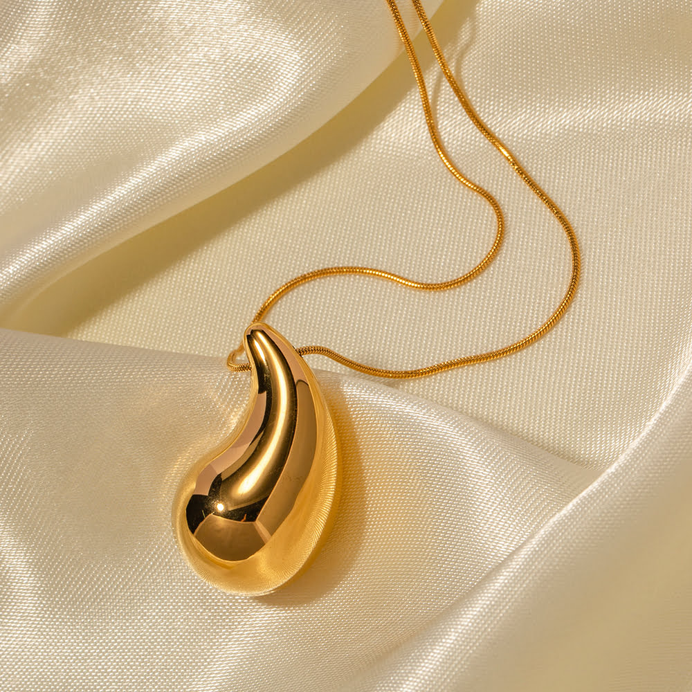 COLIER PLACAT CU AUR 18 K SI PANDANTIV THE GOLDEN TEAR - imagine 2