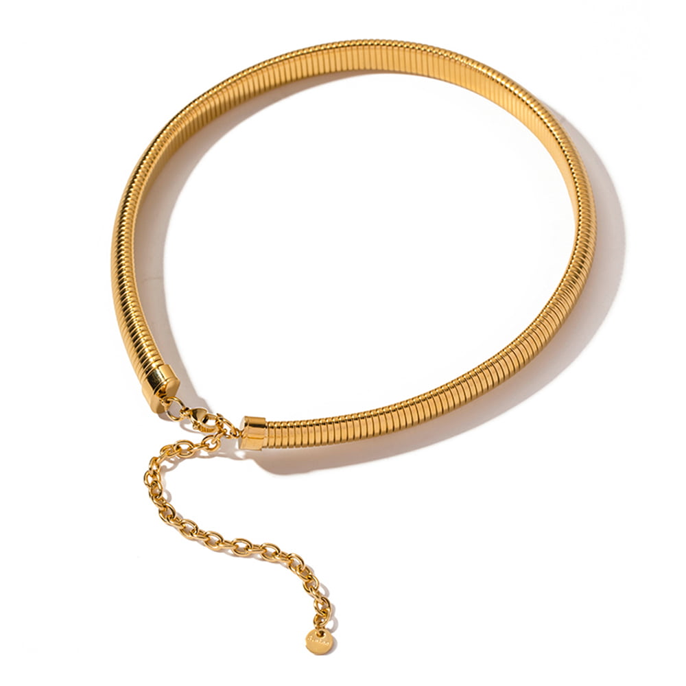 COLIER MASIV PLACAT CU AUR 18K JUST COOL GOLD - imagine 2