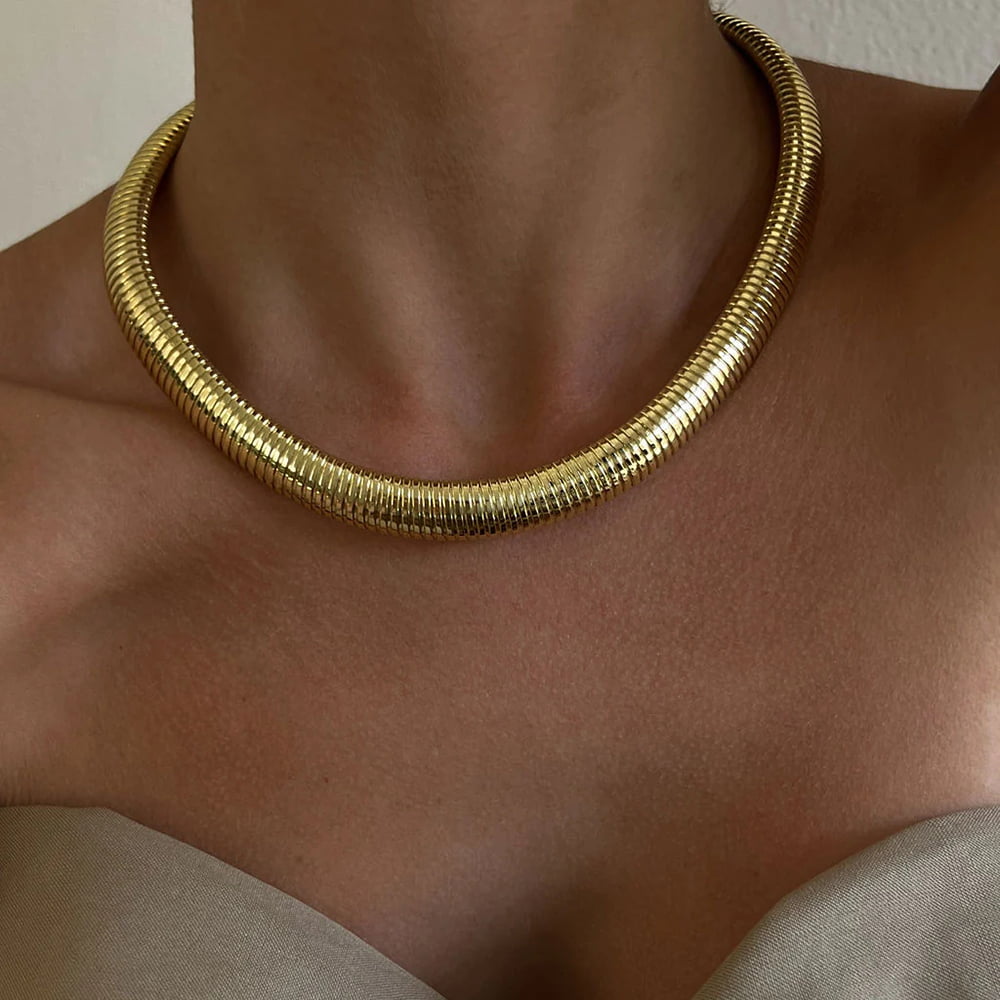 COLIER MASIV PLACAT CU AUR 18K JUST COOL GOLD