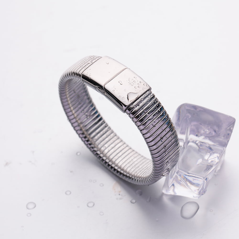 BRATARA PLACATA CU PLATINA JUST COOL SILVER - imagine 2