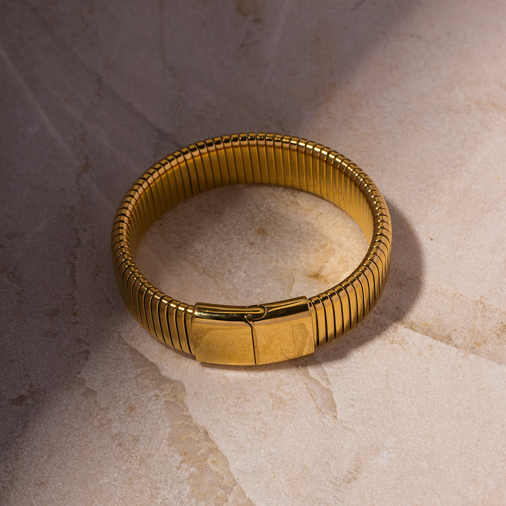 BRATARA PLACATA CU AUR 18K JUST COOL GOLD - imagine 6