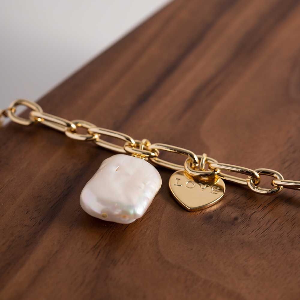 COLIER PERLE PLACAT CU AUR 18 K URBAN - imagine 3